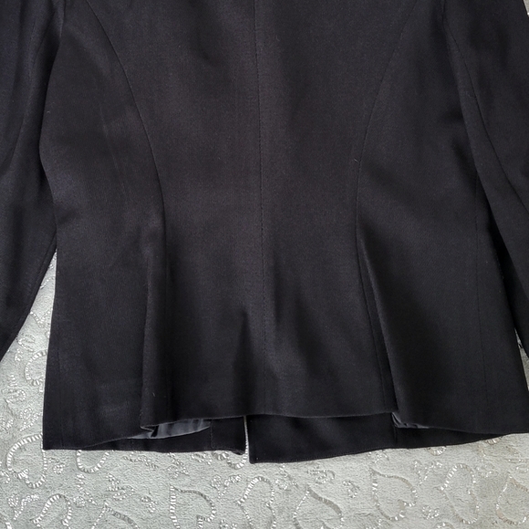 Vintage Black Clio Blazer Double Breasted Short Lightweight Military Pea Coat 10 - Picture 7 of 8